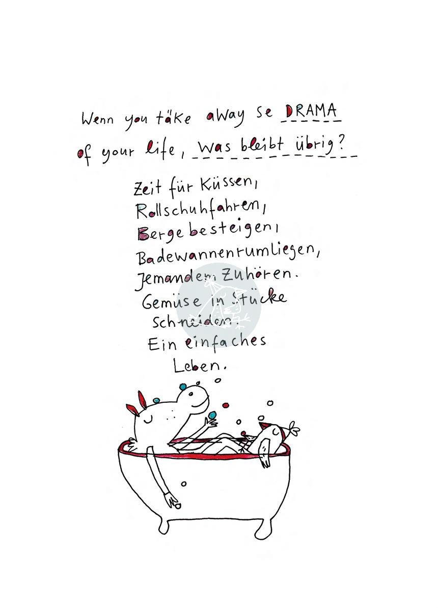 Postkarte - Drama - 10 x DIN A6 - karindrawings