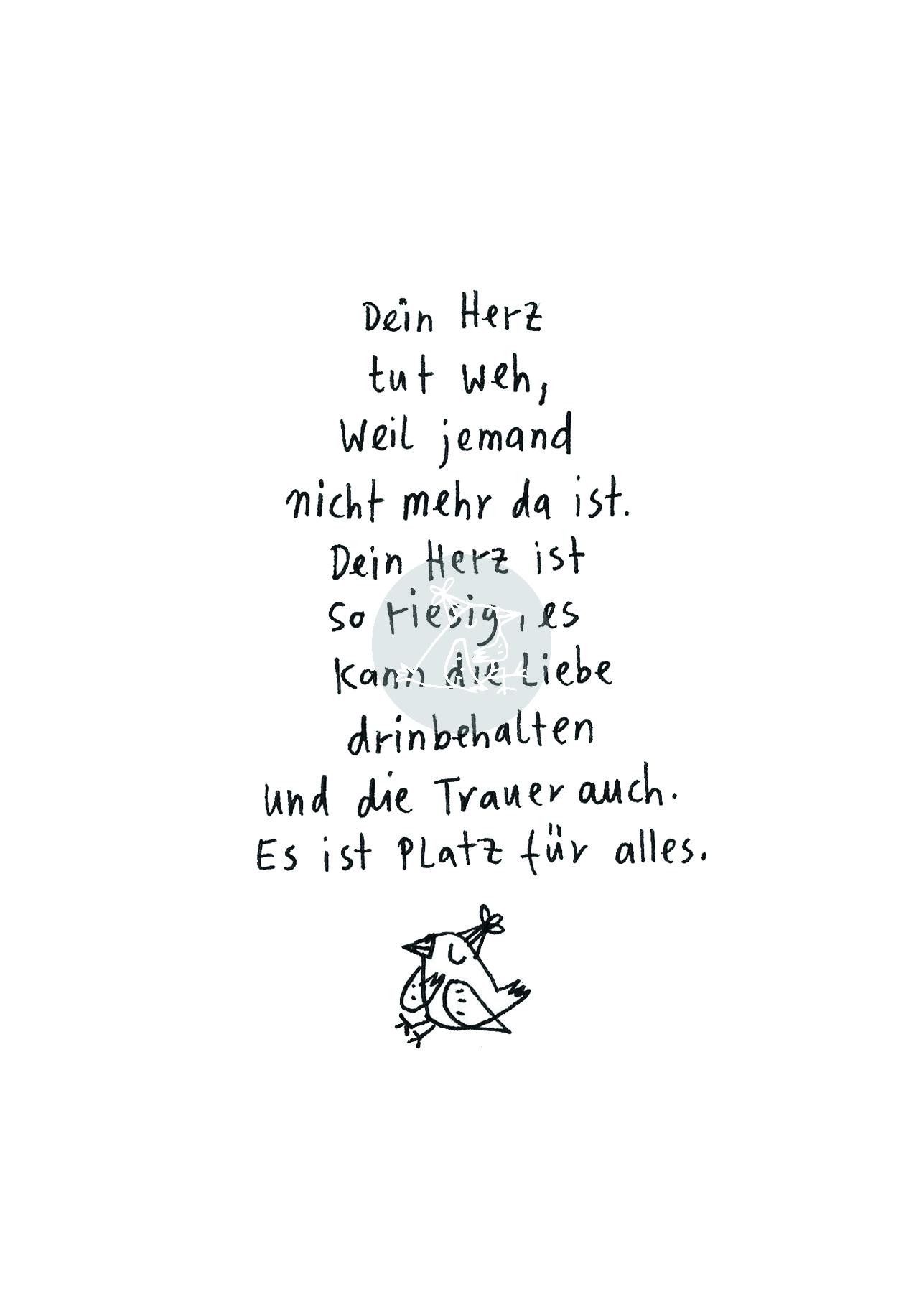 Postkarte - Trauer